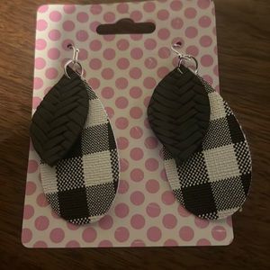 Handmade faux leather earrings